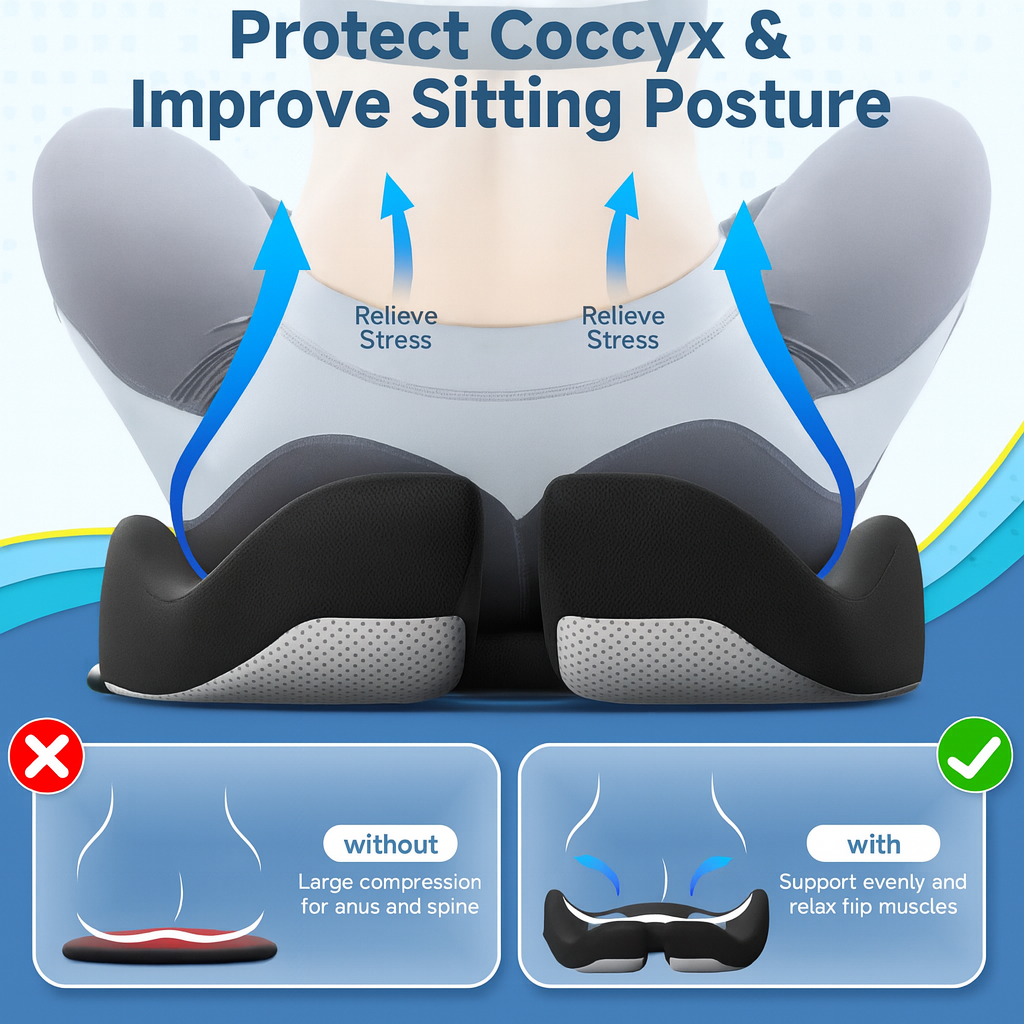 SpineEase™ Cushion -    Sit Longer, Work Better