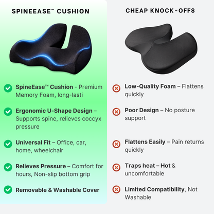 SpineEase™ Cushion -    Sit Longer, Work Better